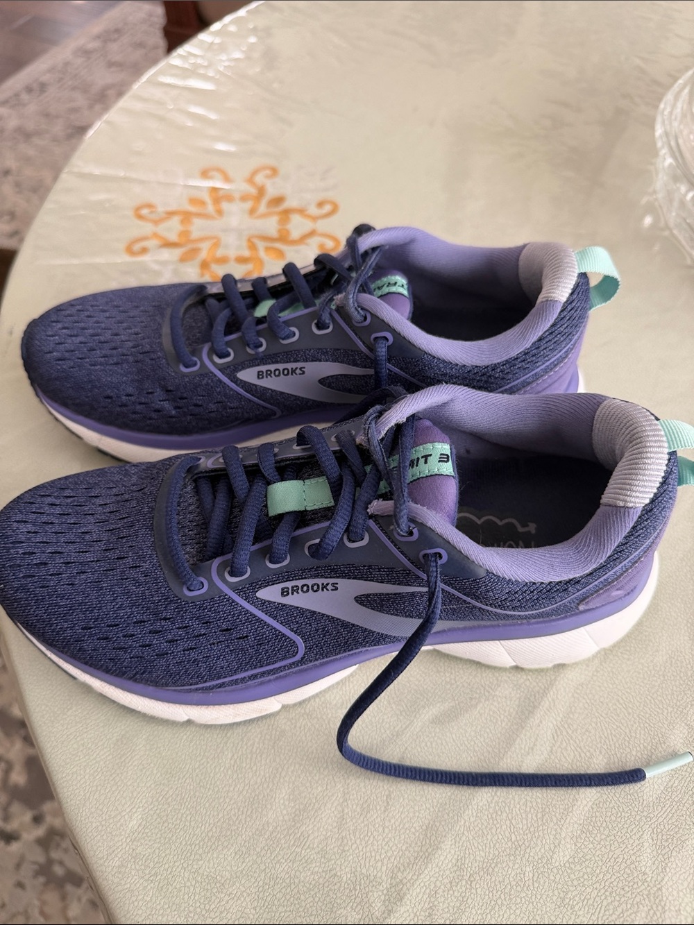 Brooks Women’s Athletic Shoes - Navy with Mint and Lilac Accents